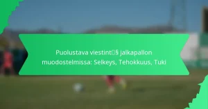 Puolustava viestintä jalkapallon muodostelmissa: Selkeys, Tehokkuus, Tuki