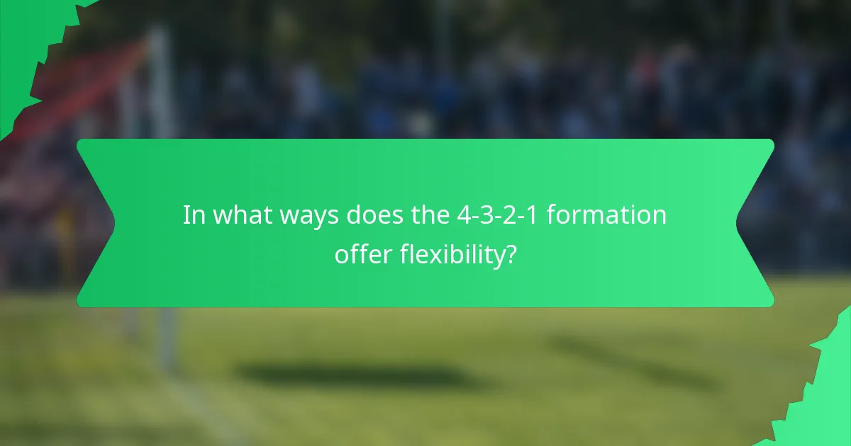 In what ways does the 4-3-2-1 formation offer flexibility?